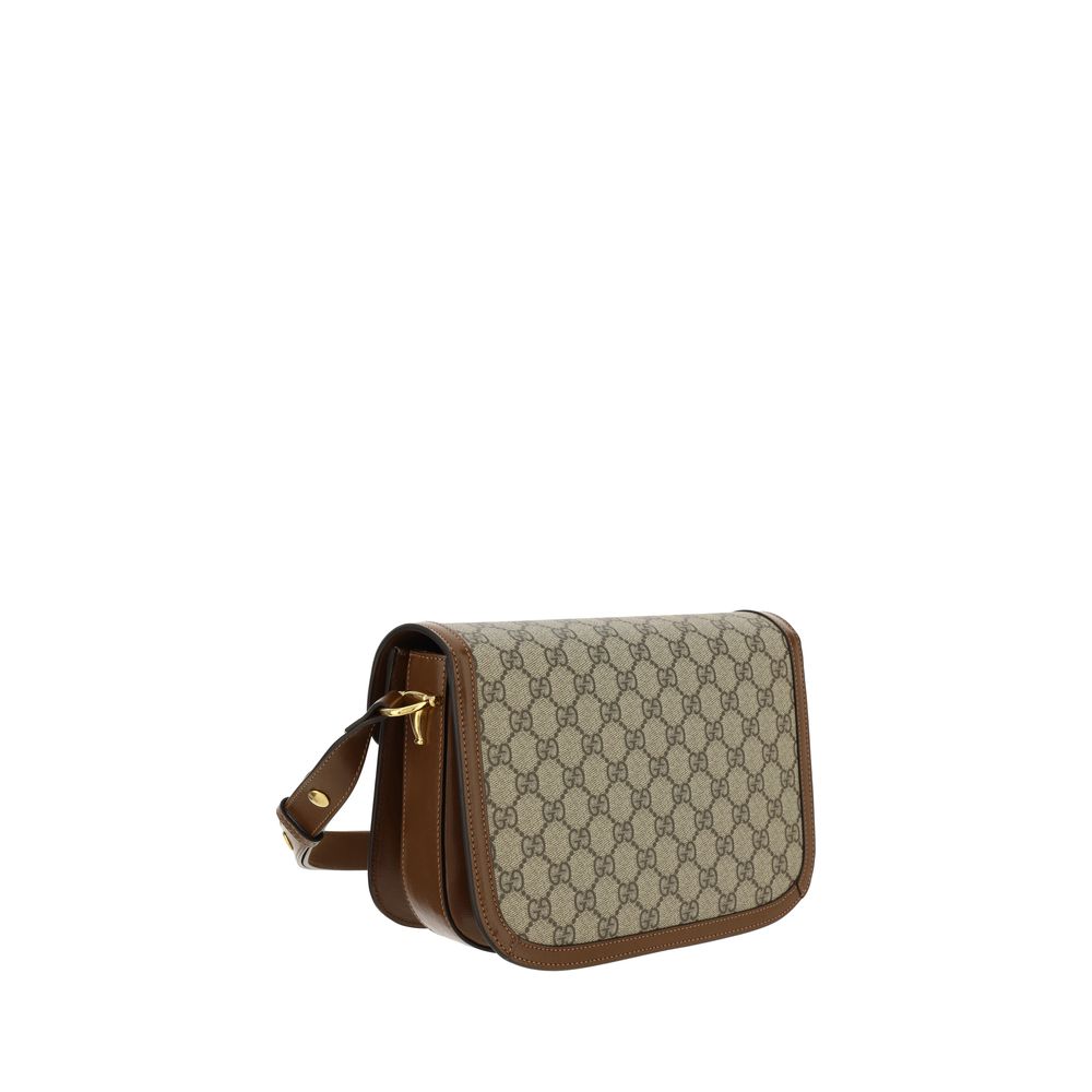 Gucci Horsebit 1955 Beige Cotton Handbag