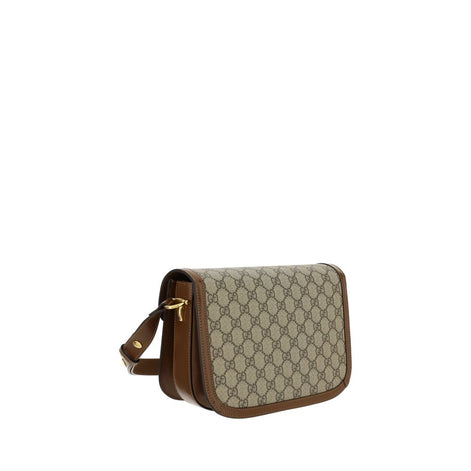 Gucci Horsebit 1955 Beige Cotton Handbag