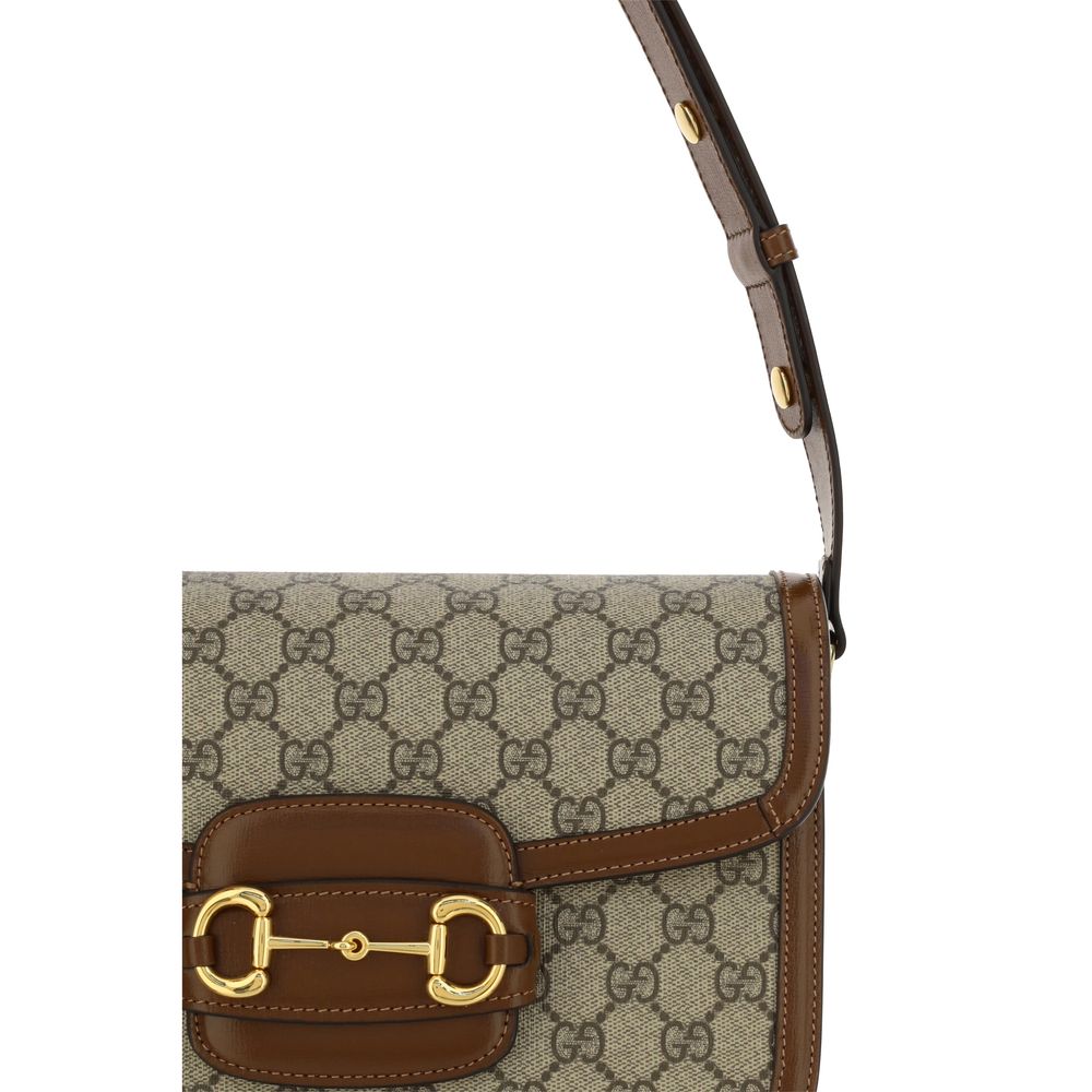 Gucci Horsebit 1955 Beige Cotton Handbag