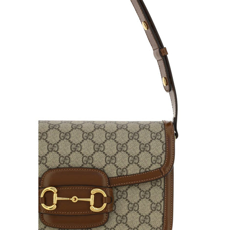 Gucci Horsebit 1955 Beige Cotton Handbag