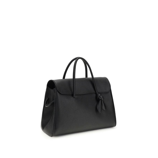 Jacquemus Le Cabas Turismo Travel Black Leather Handbag