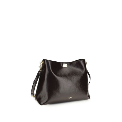 Dolce & Gabbana large Vittoria Brown Leather Shoulder Bag