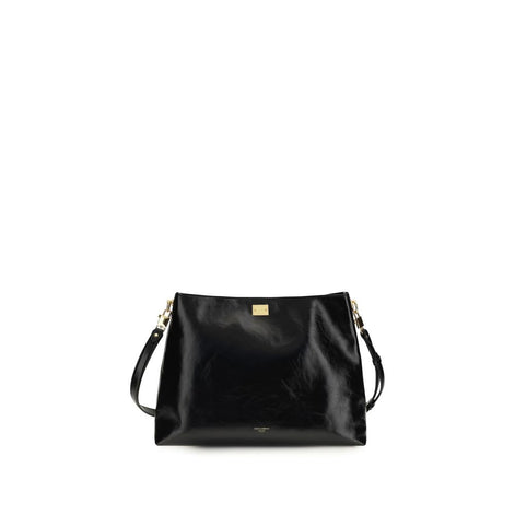 Dolce & Gabbana large Vittoria Black Leather Shoulder Bag