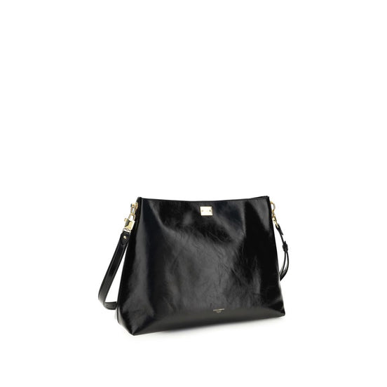 Dolce & Gabbana large Vittoria Black Leather Shoulder Bag