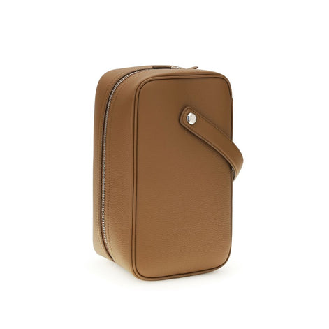Dolce & Gabbana Lock Brown Leather Handbag