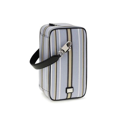 Dolce & Gabbana Lock Blue Cotton Handbag