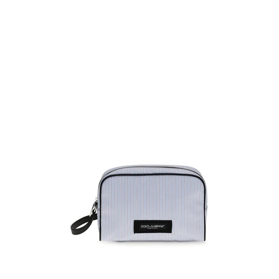 Dolce & Gabbana Striped poplin Blue Cotton Handbag