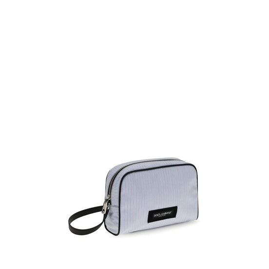 Dolce & Gabbana Striped poplin Blue Cotton Handbag