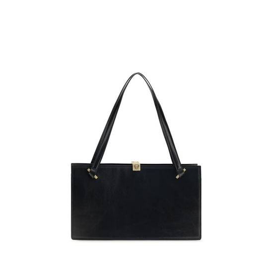 Versace Severine Black Leather Shoulder Bag