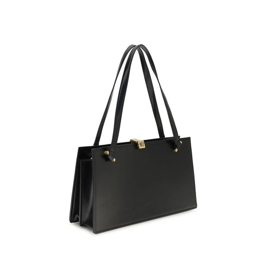 Versace Severine Black Leather Shoulder Bag