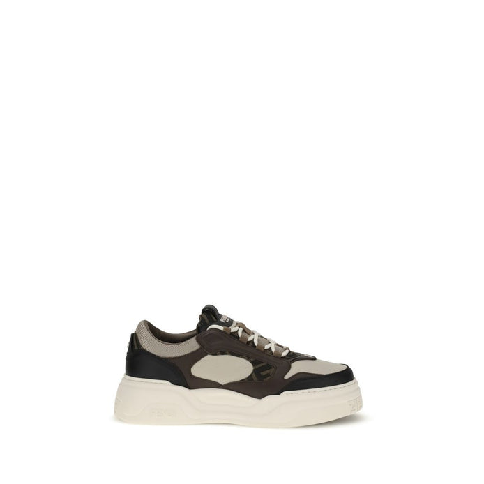 Fendi Force Black Leather Chunky Sneakers