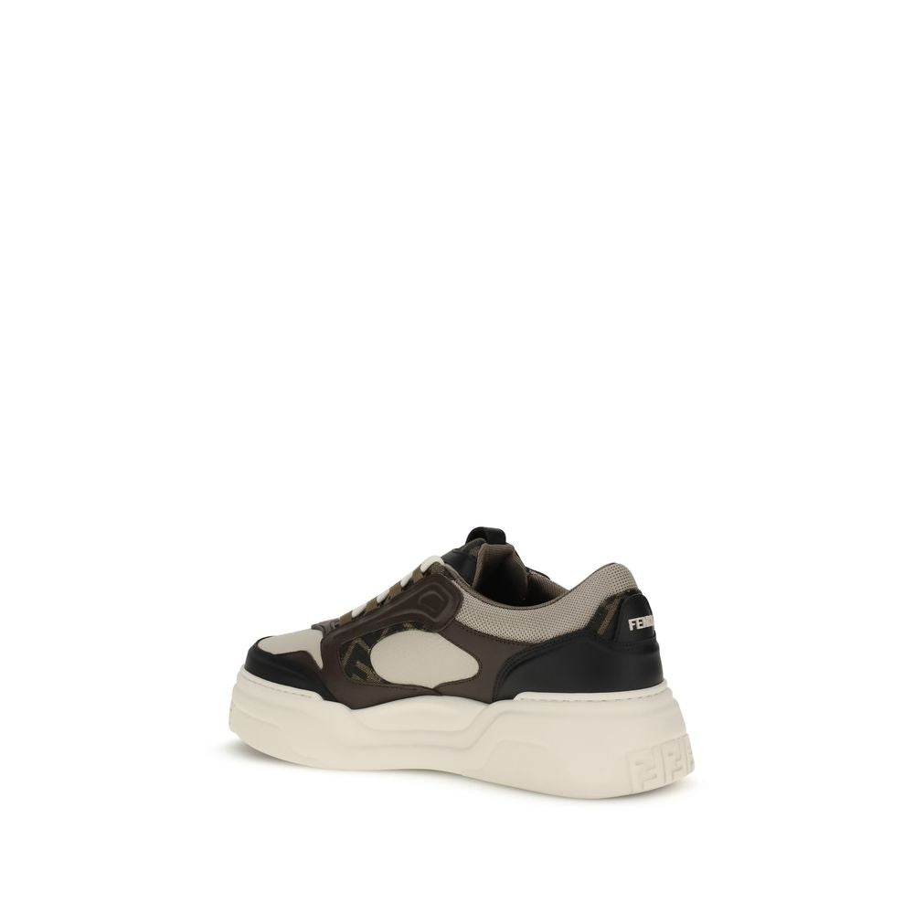 Fendi Force Black Leather Chunky Sneakers