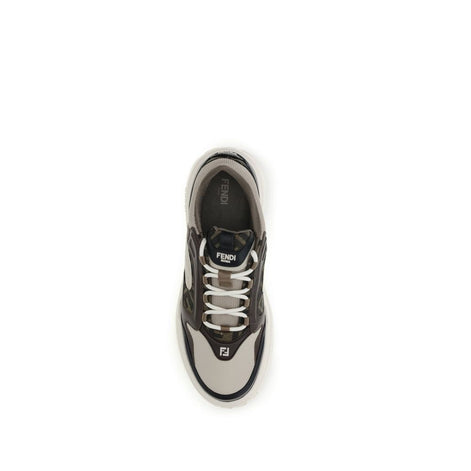 Fendi Force Black Leather Chunky Sneakers