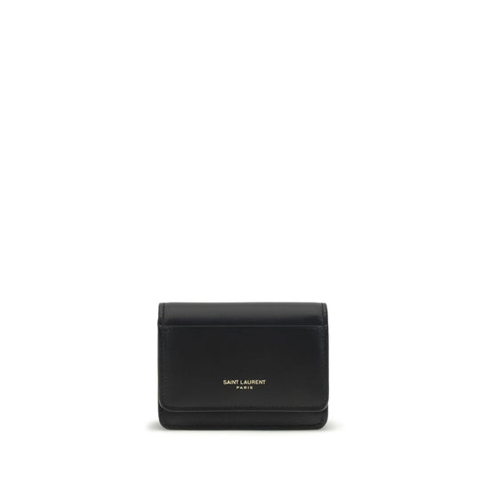 Saint Laurent bussines cardholder Black Leather Wallet