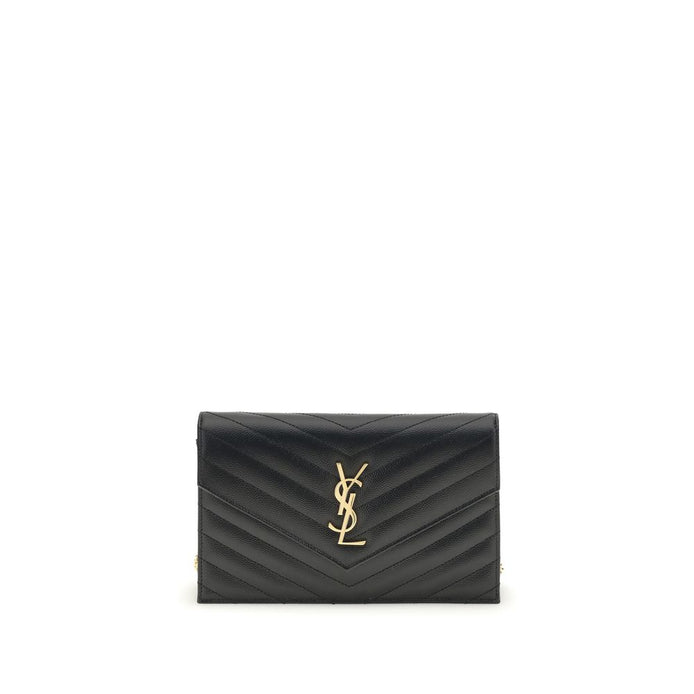 Saint Laurent Cassandre Black Leather Wallet
