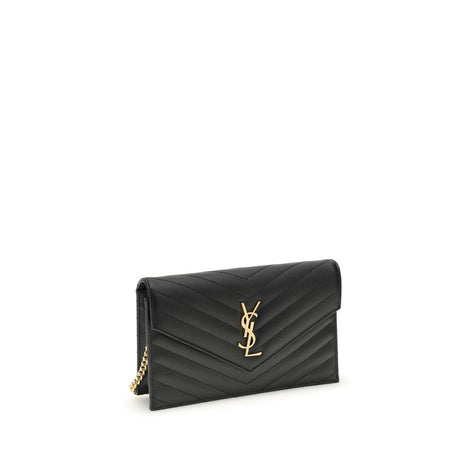 Saint Laurent Cassandre Black Leather Wallet