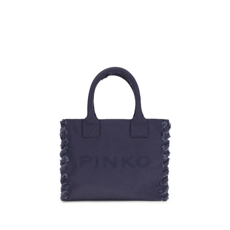 PINKO Blue Cotton Shoulder Bag