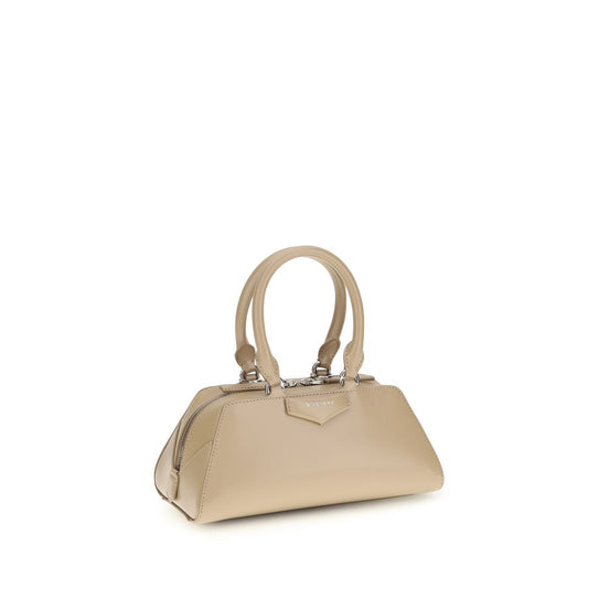Givenchy Antigona East-West mini Beige Leather Handbag