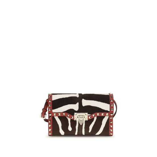 Valentino Garavani Rockstud small Zebra-print Multicolor Leather Shoulder Bag