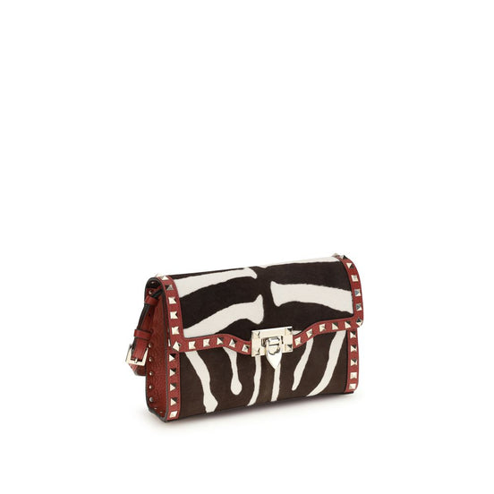Valentino Garavani Rockstud small Zebra-print Multicolor Leather Shoulder Bag