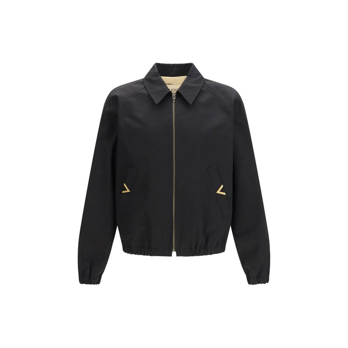 Valentino Garavani Black Cotton Bomber