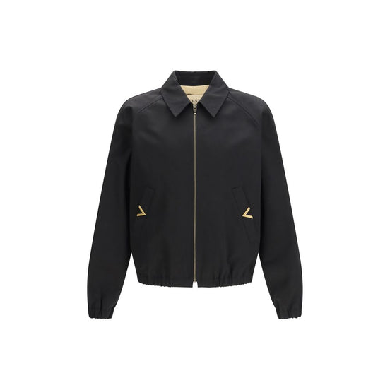 Valentino Garavani Black Cotton Bomber