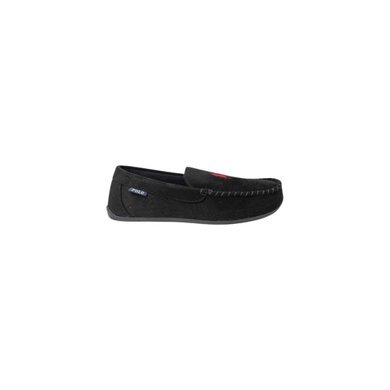 Ralph Lauren Black Faux Fur Slippers