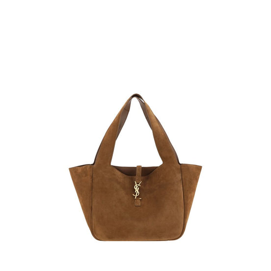 Saint Laurent Le 5 à 7 Bea in suede Brown Leather Shoulder Bag
