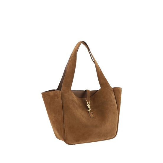 Saint Laurent Le 5 à 7 Bea in suede Brown Leather Shoulder Bag