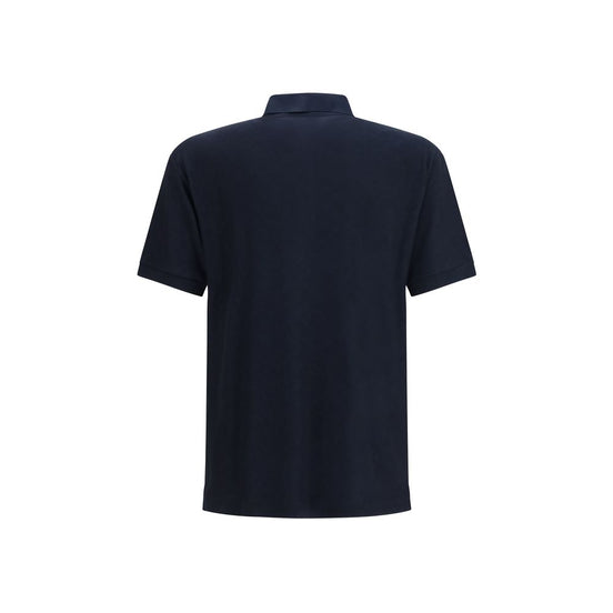 Giorgio Armani Blue Viscose Polo Shirt