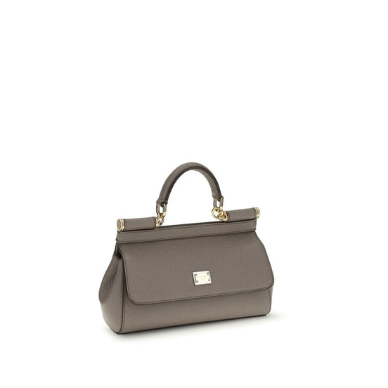 Dolce & Gabbana Sicily mini Gray Leather Handbag