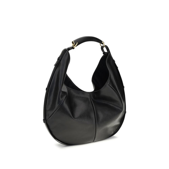 Saint Laurent Mombasa large Black Leather Shoulder Bag