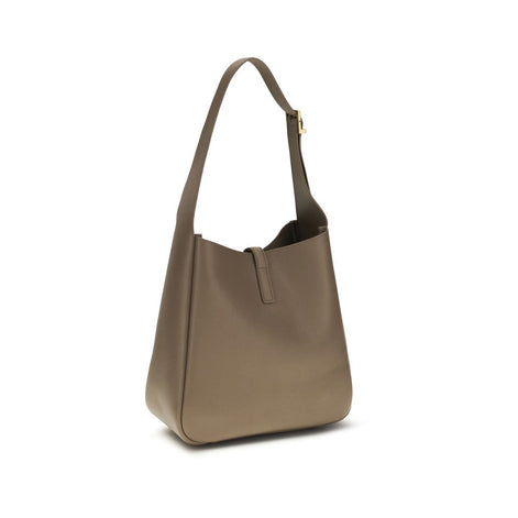 Saint Laurent Le 5 À 7 Supple small Gray Leather Shoulder Bag