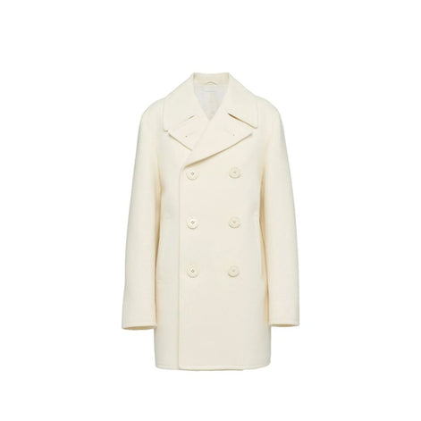 Prada White Wool Coat