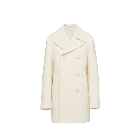 Prada White Wool Coat