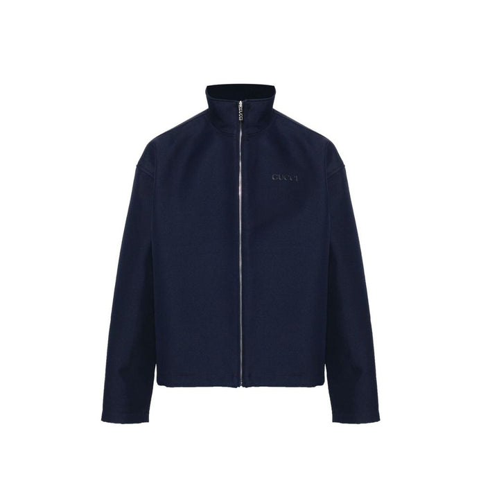 Gucci Blue Marabou Full-Length Jacket
