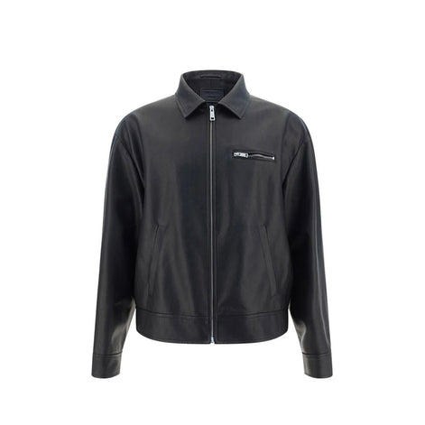 Prada Black Lamb Leather Leather Jacket