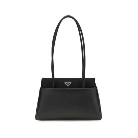 Prada Passage medium Black Leather Shoulder Bag