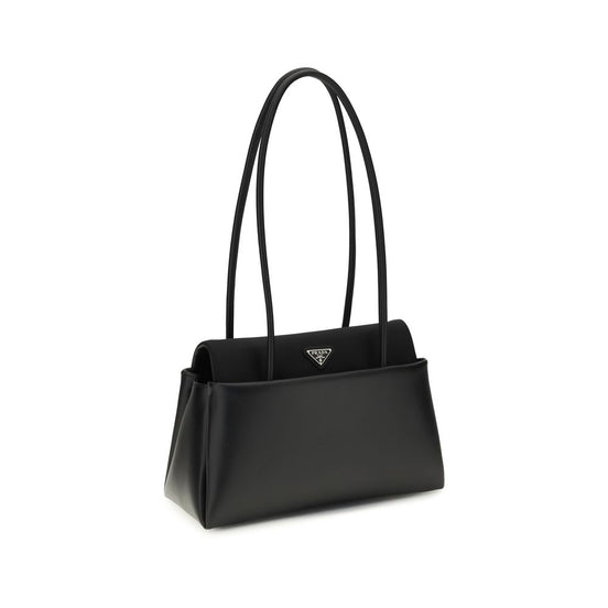 Prada Passage medium Black Leather Shoulder Bag