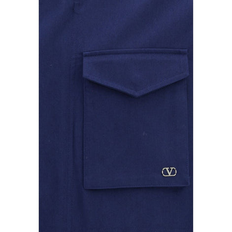 Valentino Garavani Blue Cotton Coat