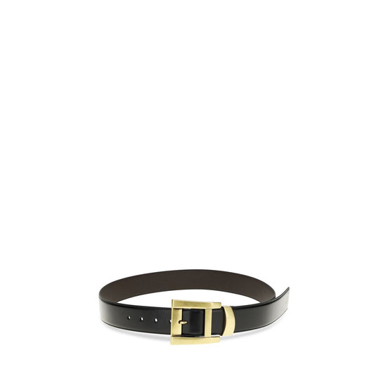 Versace Black Leather Regular Belt