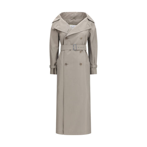 Max Mara Gray Cotton Trench Coat