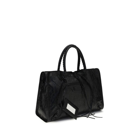 Balenciaga Le City large Black Lamb Shoulder Bag