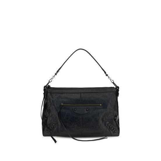 Balenciaga Le City Moto medium Black Lamb Shoulder Bag