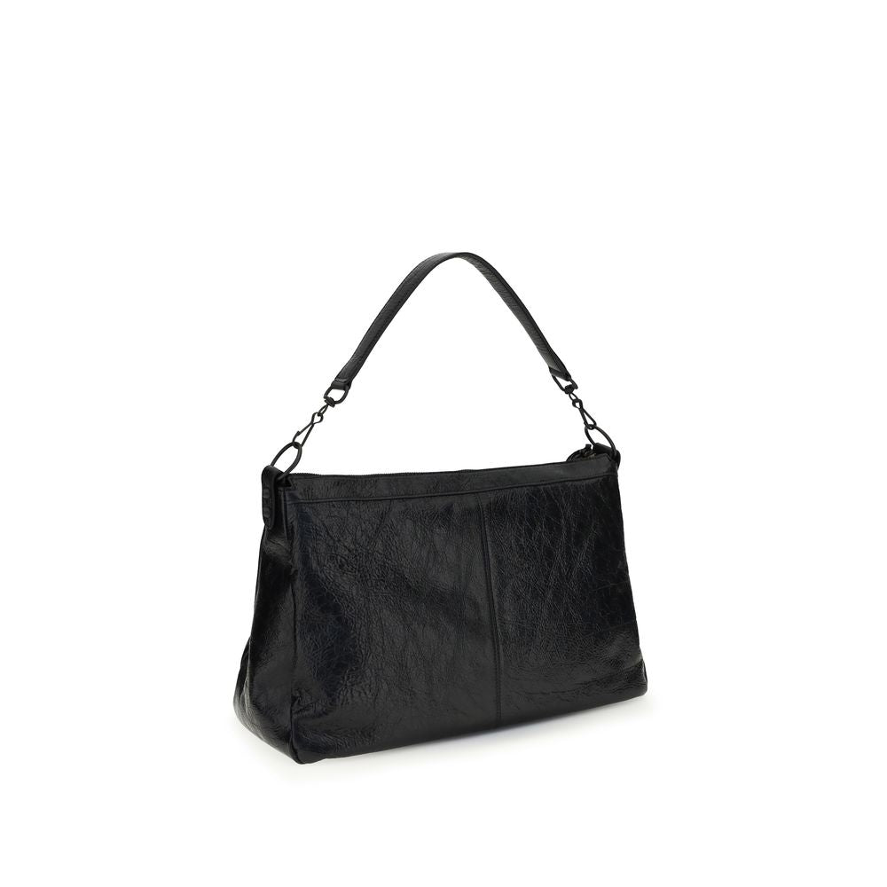Balenciaga Le City Moto medium Black Lamb Shoulder Bag