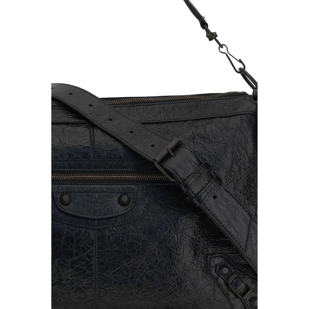 Balenciaga Le City Moto medium Black Lamb Shoulder Bag