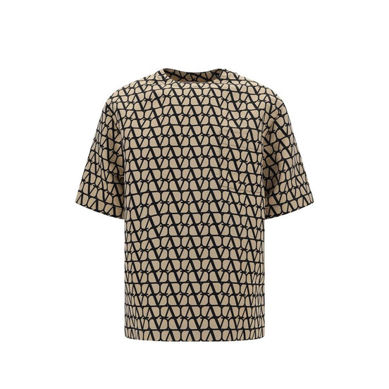 Valentino Garavani Brown Silk T-Shirt