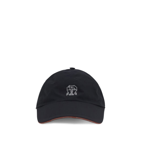 Brunello Cucinelli Blue Cotton Cap (Baseball Hat)