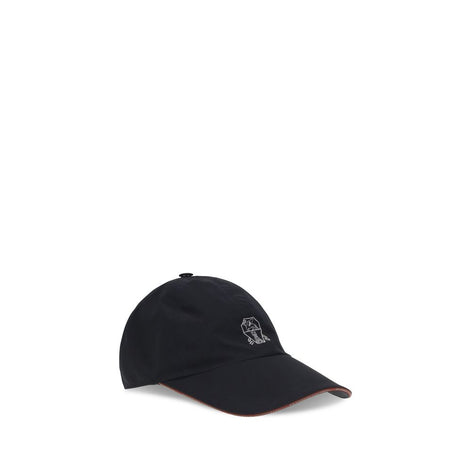 Brunello Cucinelli Blue Cotton Cap (Baseball Hat)