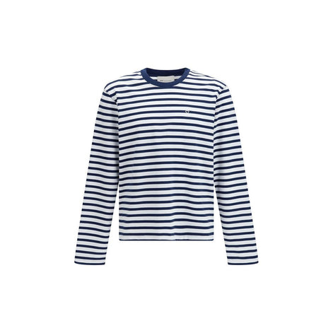 Ami Paris Blue Cotton Long Sleeve T-Shirt